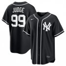 Men's New York Yankees #99 Aaron Judge 2026 Black Out Stitched Baseball Jersey