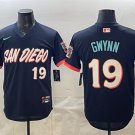 Men's San Diego Padres #19 Tony Gwynn Obsidian 2026 City Connect Stadium Jersey