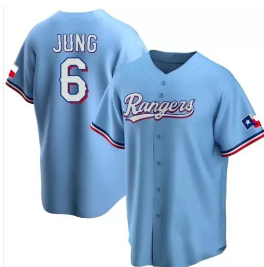 Texas Rangers #6 Josh Jung Cool Stitched Baseball Jersey Blue