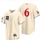 Texas Rangers #6 Josh Jung City Connect Stitched Baseball Jersey Cream