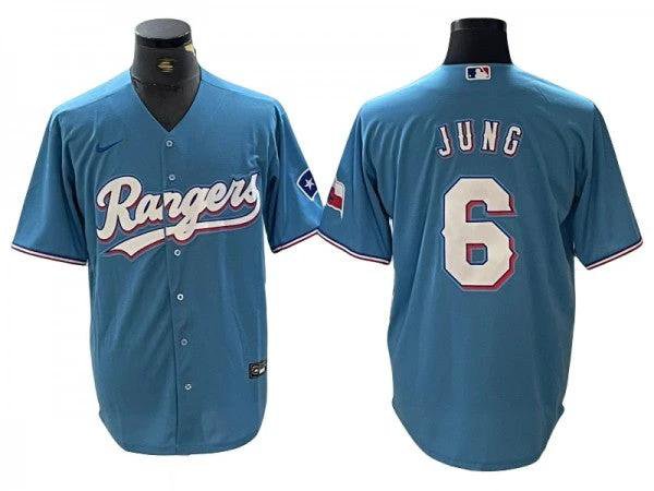 Texas Rangers #6 Josh Jung Cool Stitched Baseball Jersey Light Blue