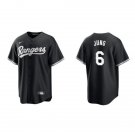 Mens Texas Rangers #6 Josh Jung Nike Black White Collection Jersey