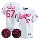 Dodgers #67 Vin Scully White 2026 Mother’s Day Vapor Premier Stitched Baseball Jersey