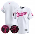 Dodgers Blank White 2026 Mother’s Day Vapor Premier Limited Stitched Baseball Jersey