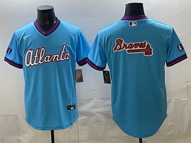 Men's ATL Team Big Logo Powder Blue 2026 City Connect Stadium Jersey