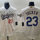 Men's Los Angeles Dodgers #23 Kyle Tucker White 2026 Gold Collection Stadium Jersey