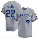 Mens Kansas City Royals #22 Carter Jensen Nike Gray Road Limited Jersey