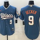 Men's Milwaukee Brewers #9 Bob Uecker Mineral Blue 2026 City Connect Stadium Jersey