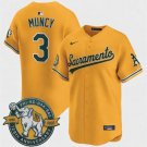 Men's Athletics #3 Max Muncy Nike 2026 Gold Alternate Stadium Jersey
