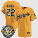 Men's Athletics #22 Jeff McNeil Nike 2026 Gold Alternate Stadium Jersey