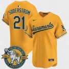 Mens Athletics #21 Tyler Soderstrom Nike 2026 Gold Alternate Stadium Jersey