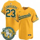 Men's Athletics #23 Shea Langeliers Nike 2026 Gold Alternate Stadium Jersey