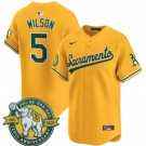 Men's Athletics #5 Jacob Wilson Nike 2026 Gold Alternate Stadium Jersey