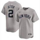 New York Yankees Derek Jeter Nike Gray Away Limited Player Jersey