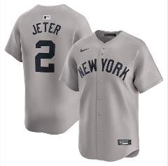 New York Yankees Derek Jeter Nike Gray Away Limited Player Jersey