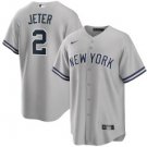 Derek Jeter NYY Big & Tall Road Jersey Gray