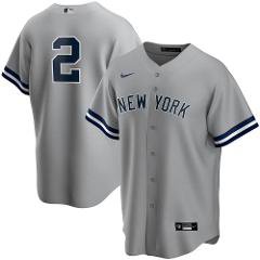 Derek Jeter NYY Without Name Road Player Jersey Gray