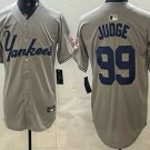 Men's New York Yankees #99 Aaron Judge 2026 Grey Limited Jersey