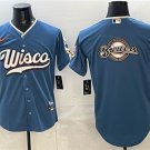 Milwaukee Brewers Blank Mineral Blue 2026 City Connect Stadium Stitched Stitched Jersey