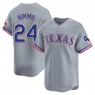 Mens Texas Rangers #24 Brandon Nimmo Nike Gray Road Limited Jersey