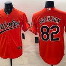 Men's Baltimore Orioles #82 Jeremiah Jackson Orange Cool Base Stitched Baseball Jersey