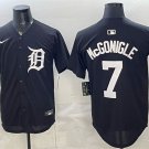 Men's Detroit Tigers #7 Kevin McGonigle Black Limited Stitched Baseball Jersey