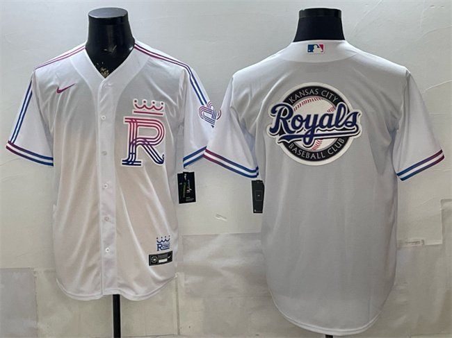 Men's Kansas City Royals Team Big Logo White 2026 City Connect Stadium Jersey