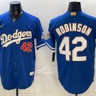 Men's Los Angeles Dodgers #42 Jackie Robinson Royal 2026 Alternate Gold Jersey