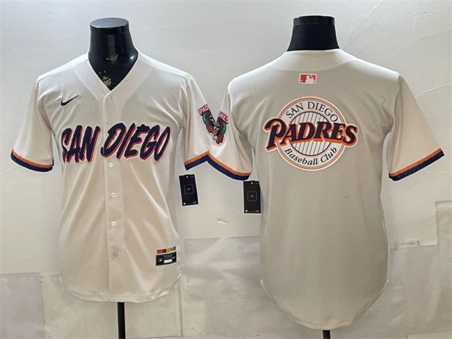 Men's San Diego Padres Team Big Logo Cream 2026 City Connect Stadium Jersey