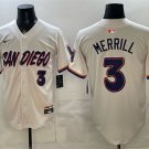 Men's San Diego Padres #3 Jackson Merrill Cream 2026 City Connect Stadium Jersey