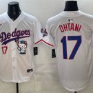 Men's Los Angeles Dodgers #17 Shohei Ohtani White Hello Kitty Night 2025 World Jersey