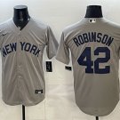 Men's New York Yankees #42 Jackie Robinson Grey Stitched Baseball Jersey