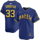 Men's Seattle Mariners #33 Brendan Donovan Nike Royal City Connect Limited Jersey