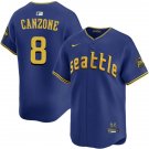 Men's Seattle Mariners #8 Dominic Canzone Nike Royal City Connect Limited Jersey