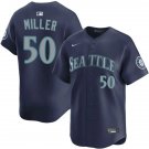 Men's Seattle Mariners #50 Bryce Miller Nike Navy Alternate Limited Jersey