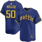 Men's Seattle Mariners #50 Bryce Miller Nike Royal City Connect Limited Jersey