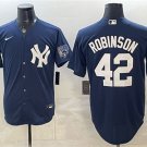 Men's New York Yankees #42 Jackie Robinson Navy With Jackie Robinson Day Patch Jersey
