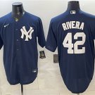 New York Yankees #42 Mariano Rivera Navy Limited Stitched Baseball Jersey