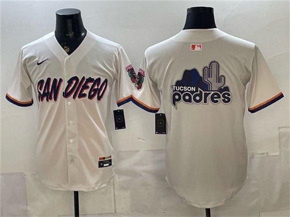 San Diego Padres Team Big Logo Cream 2026 City Connect Stadium Stitched Jersey