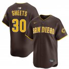 Men's San Diego Padres #30 Gavin Sheets Brown 2026 Road Limited Stitched Jersey