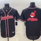 Men's Cleveland Guardians Team Big Logo 2026 Fashion Replica Black Out Stitched Jersey