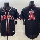 Men's Los Angeles Angels Team Big Logo 2026 Fashion Replica Black Out Stitched Jersey