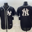 Men's New York Yankees Team Big Logo 2026 Fashion Replica Black Out Stitched Jersey