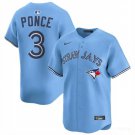 Mens Toronto Blue Jays #3 Myles Straw Powder Blue Alternate Limited Jersey