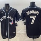 Men's Toronto Blue Jays #7 Kazuma Okamoto 2026 Fashion Replica Black Out Jersey