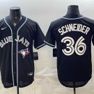 Men's Toronto Blue Jays #36 Davis Schneider 2026 Fashion Replica Black Out Jersey