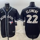 Men's Toronto Blue Jays #22 Ernie Clement 2026 Fashion Replica Black Out Stitched Jersey