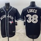 Men's Toronto Blue Jays #38 Nathan Lukes 2026 Fashion Replica Black Out Stitched Jersey
