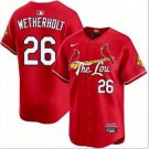 St. Louis Cardinals #26 JJ Wetherholt Red City Connect Stitched Jersey