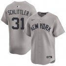 Mens New York Yankees #31 Cam Schlittler Gray 2026 Road Limited Stitched Jersey
